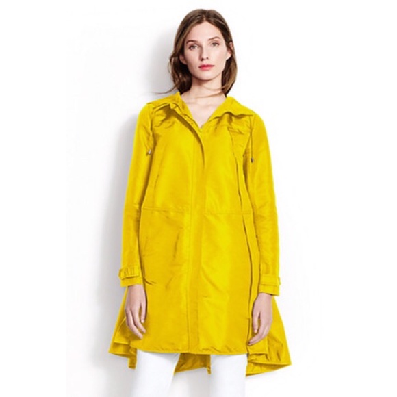 MUSTARD long swing hooded raincoat - Picture 3 of 8